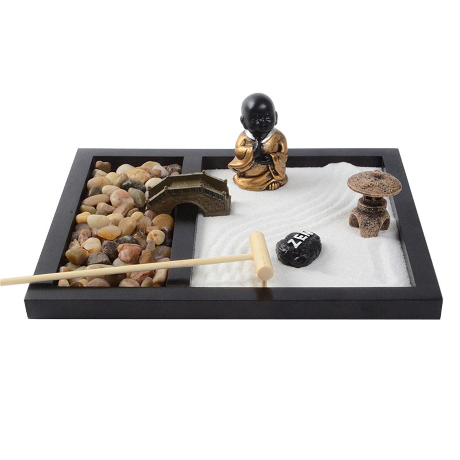 Zen Sand Garden for Desk with Rake Rocks and Figures Etsy
