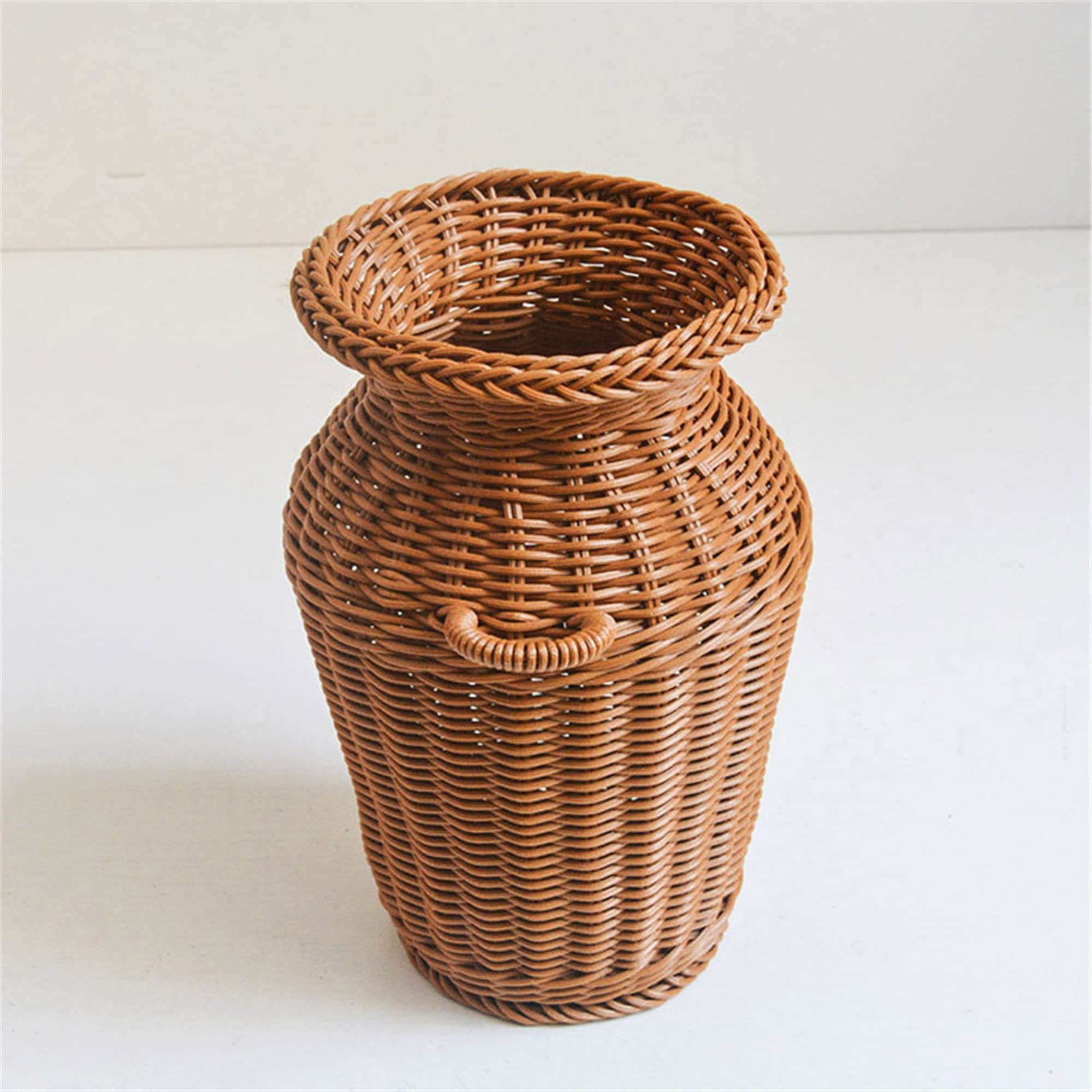 Rattan Vase Wicker Flower Vase Country Rustic Style Flower Etsy