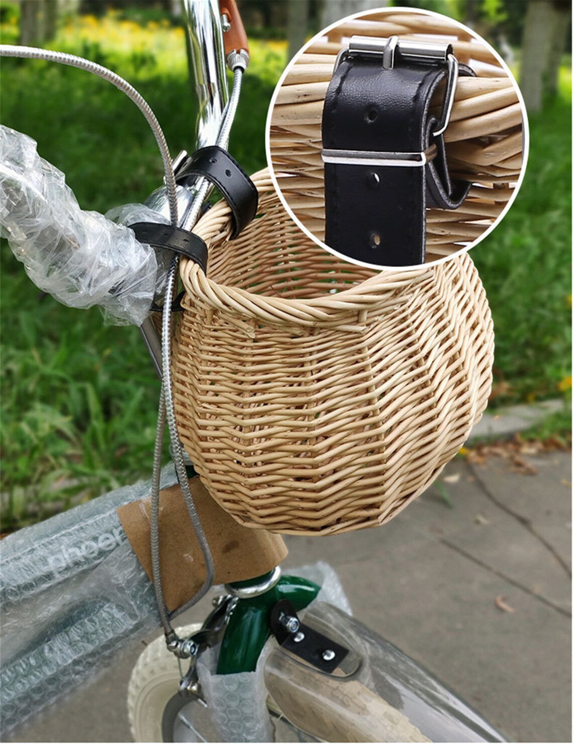 Wicker Bike Basket for Kids Portable Scooter Basket Etsy