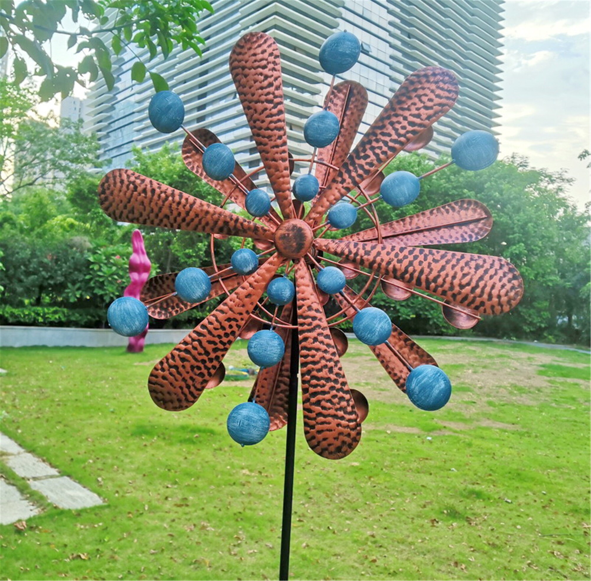 Giant 24 Wind Spinner Extra Large Bronze Garden Wind Etsy