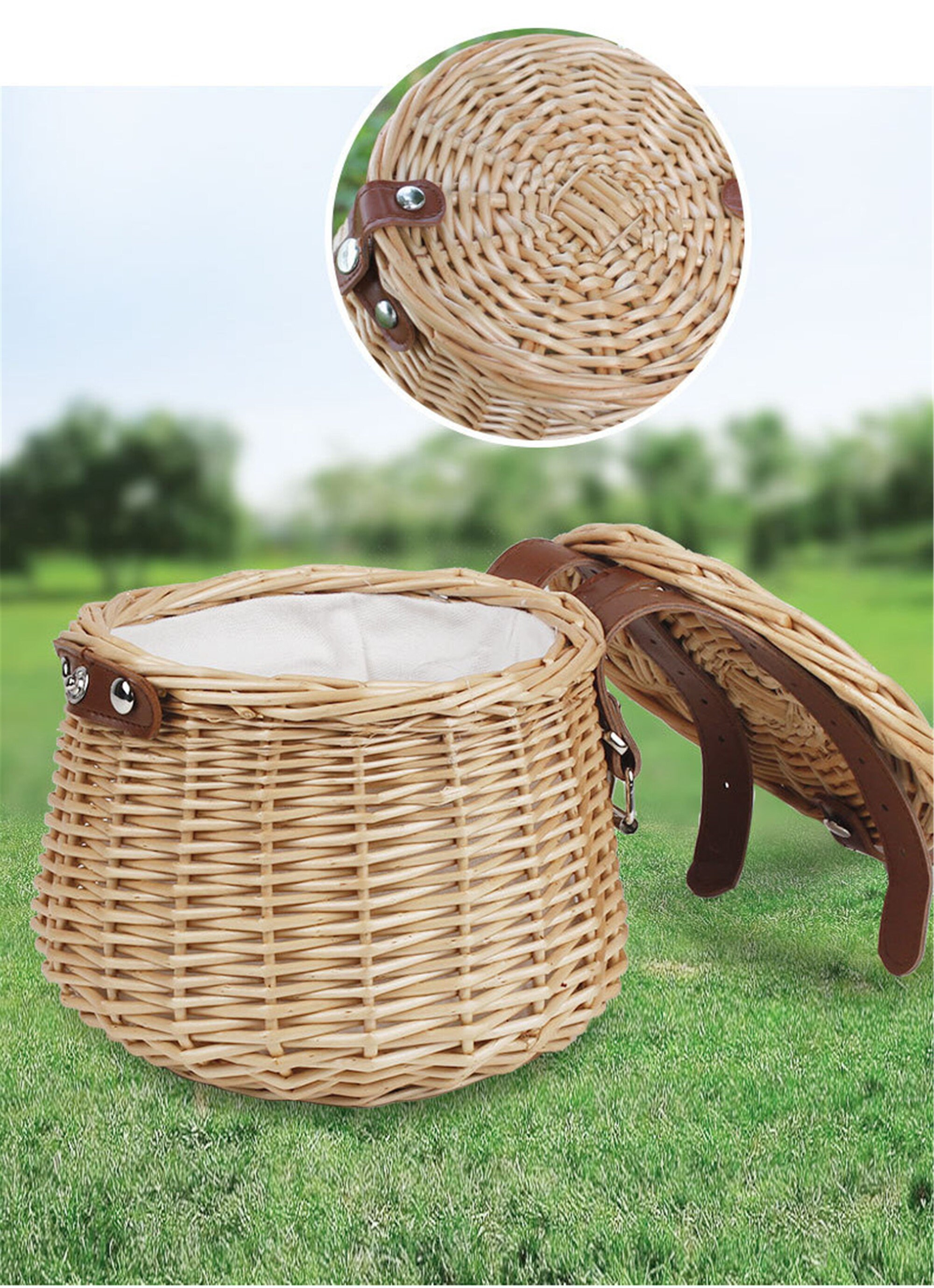 Wicker Bike Basket for Kids Portable Scooter Basket Etsy