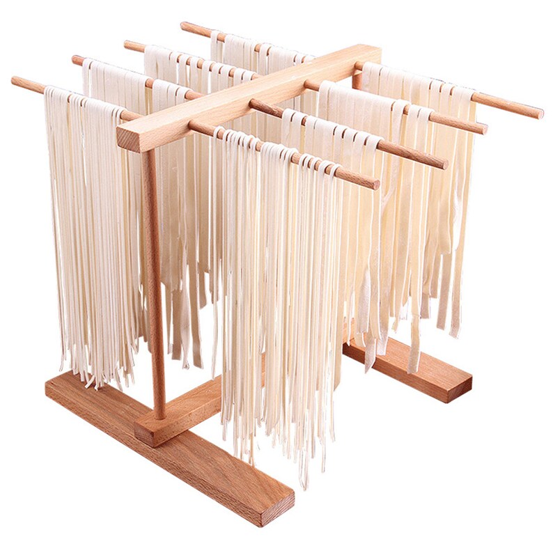 Wooden Pasta Drying Rack Collapsible Noodle Dryer Stand with 8 Etsy