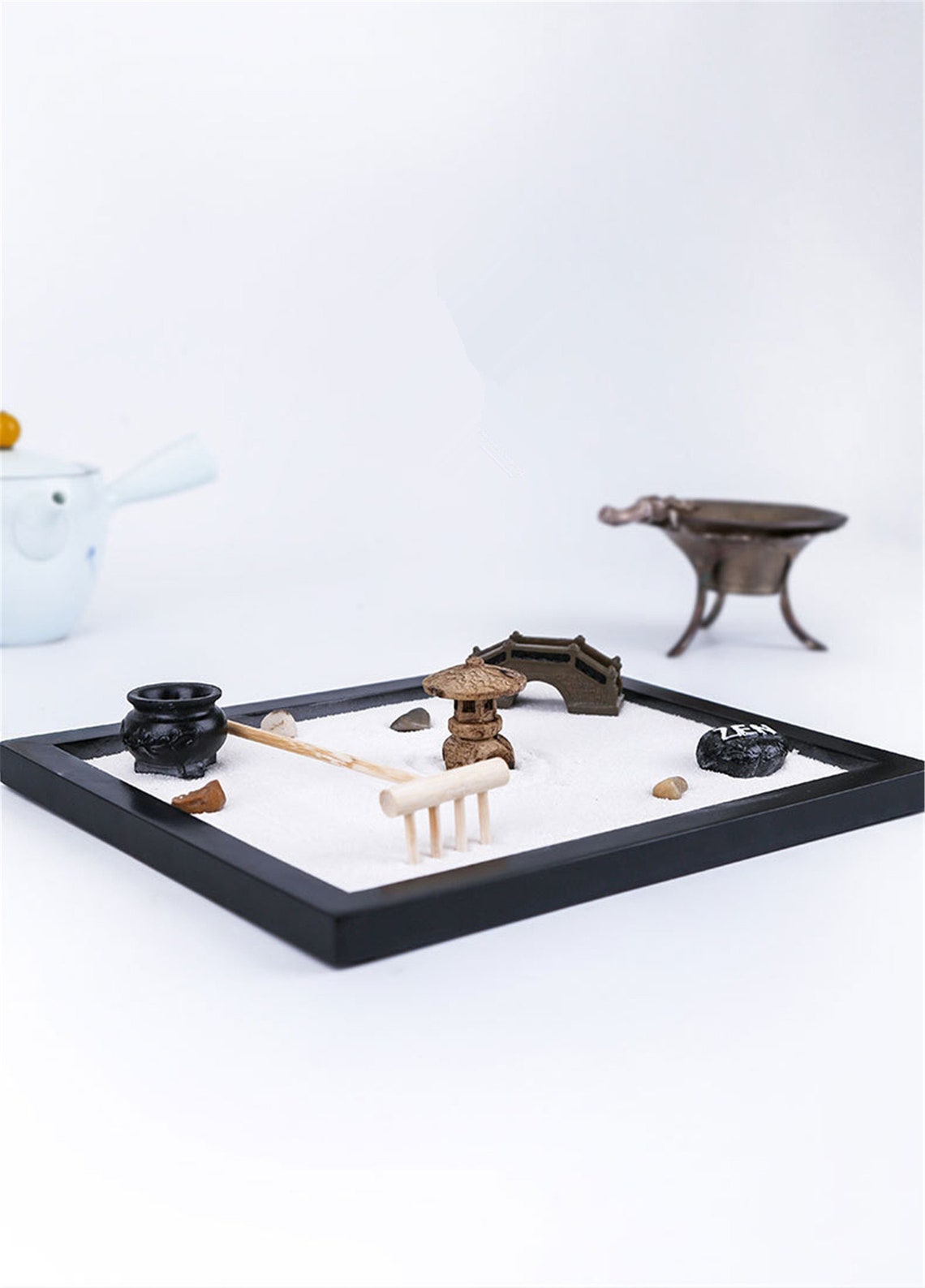 Zen Sand Tray Decoration Zen Garden Sand Tray Decoration Etsy