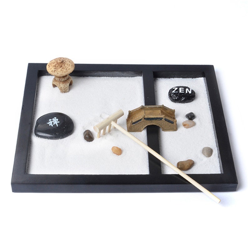 Zen Garden Tabletop Meditation Yoga Zen Sand Garden Office Etsy