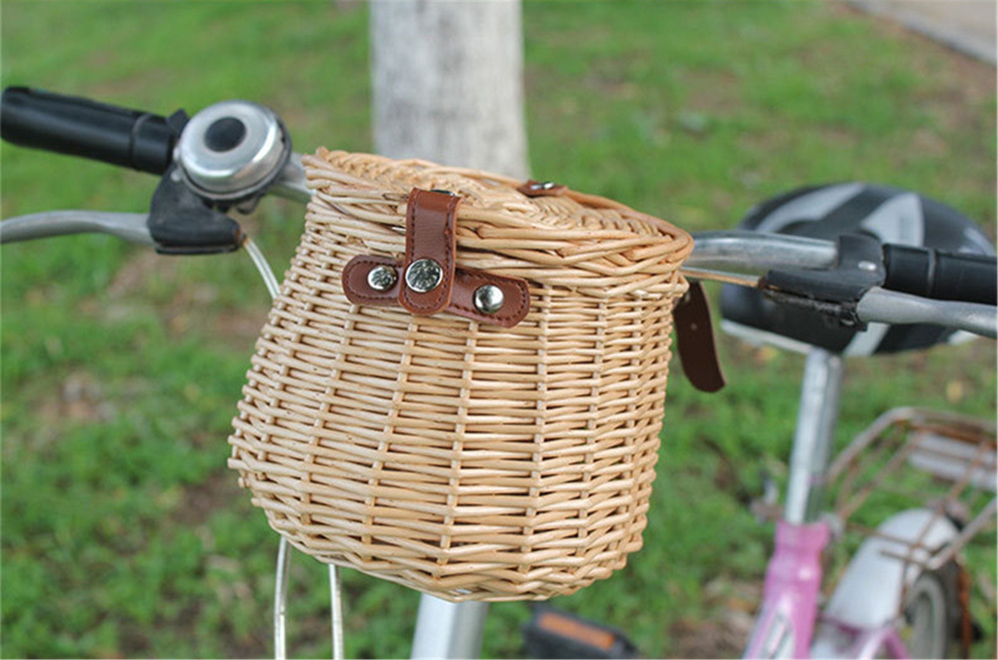 Wicker Bike Basket for Kids Portable Scooter Basket Etsy
