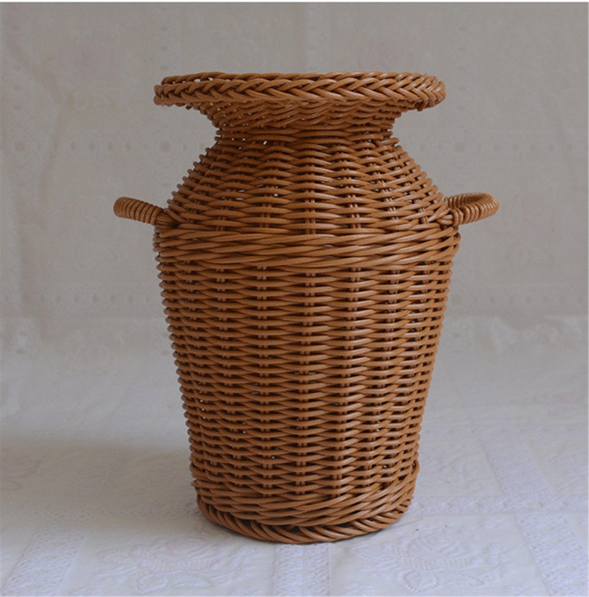Rattan Vase Wicker Flower Vase Country Rustic Style Flower Etsy