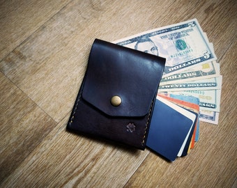 Compact Wallet, Slim Leather Cardholder, Small Purse Clutch, Minimalistic Cardholder, Leather Wallet, Business Card Holder, Coin Box, Gift