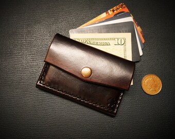 Compact Wallet, Slim Leather Cardholder, Small Purse Clutch, Minimalistic Cardholder, Leather Wallet,  Business Card Holder, Coin Box, Gift