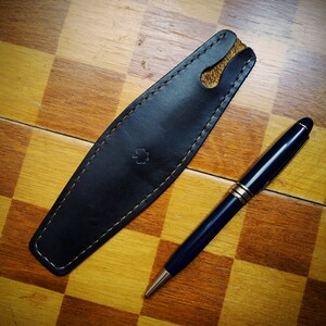 Handmade Leather Pen Holder, Leather Pen Case, Single Pen Case, Business Leather Pen Sleeve, Business Gift