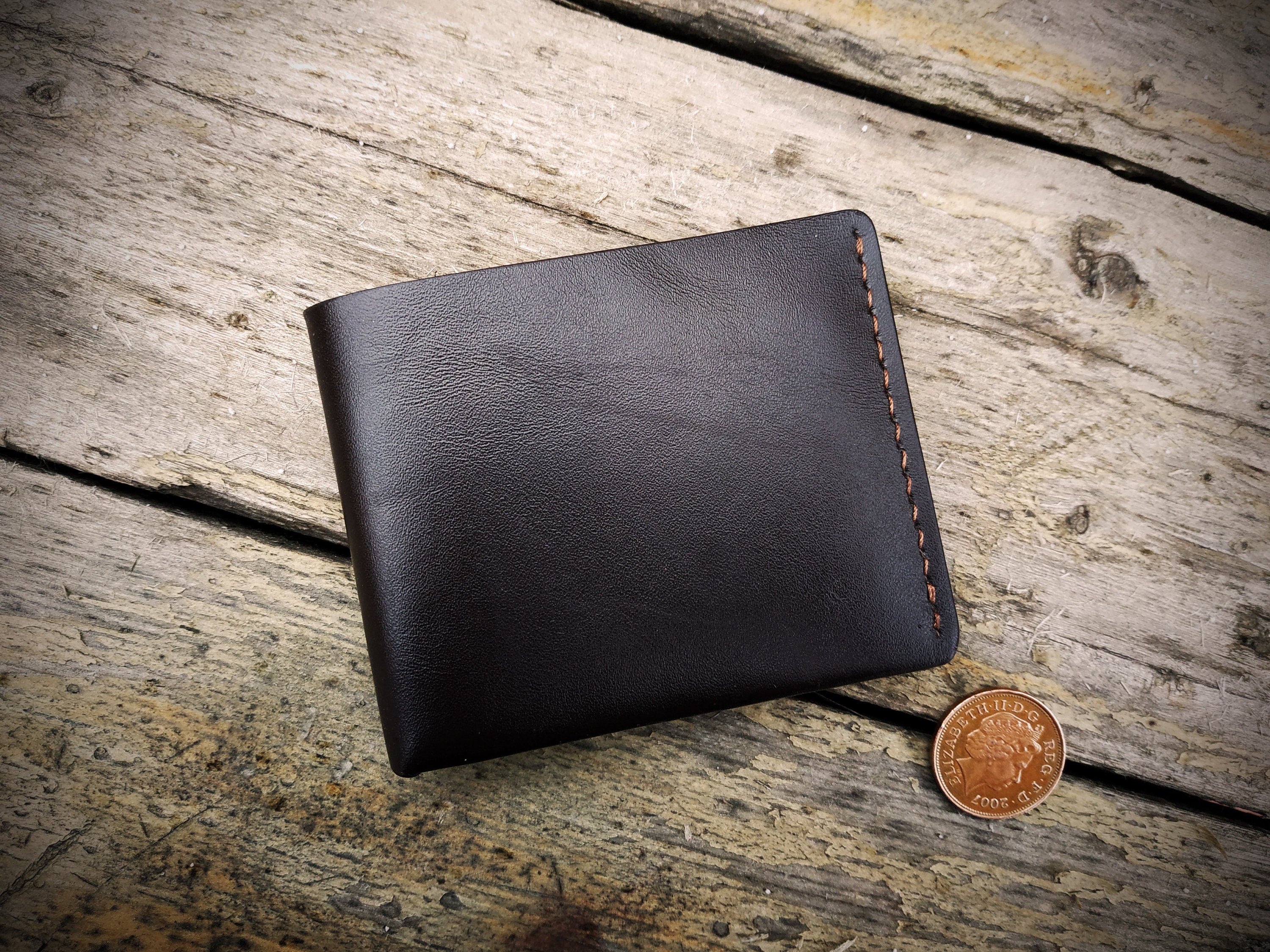 SageBrown Genuine Leather Men's Ultra Slim Suit Wallet