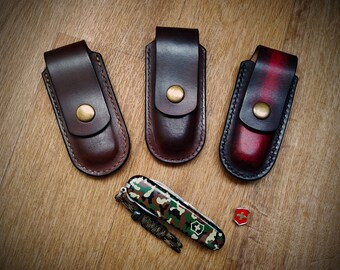 Leather case for Victorinox, Leather Cover, Pocket Folding Knife leather sheath, Universal case for Victorinox