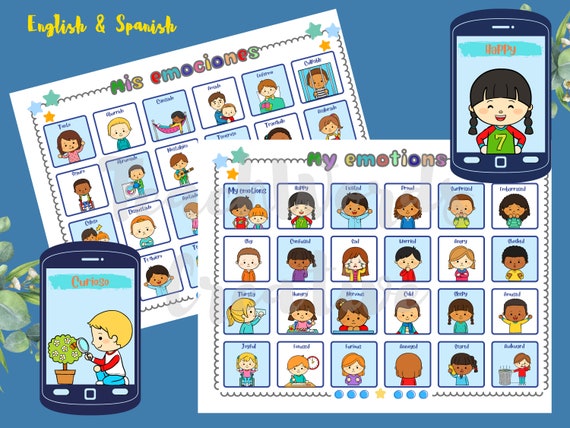 Emotions and Feelings Flashcards Visual Picture Communication - Etsy