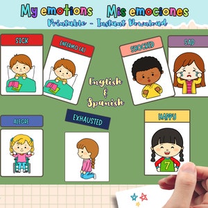 Tarjetas didácticas de emociones y sentimientos Tarjetas didácticas de comunicación visual con imágenes Tarjetas didácticas sobre autismo y necesidades especiales Educación en el hogar