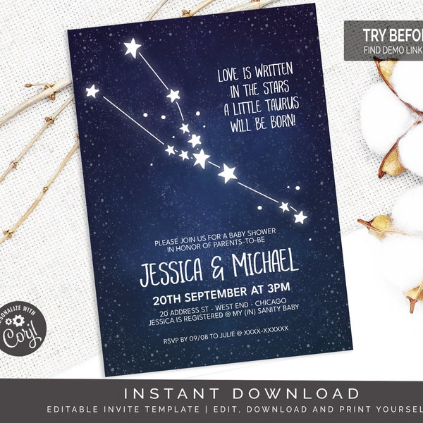 Zodiac Baby Shower Etsy