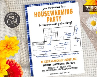 Aint Got a Thing Funny Housewarming Party Invitation | Editable Digital File