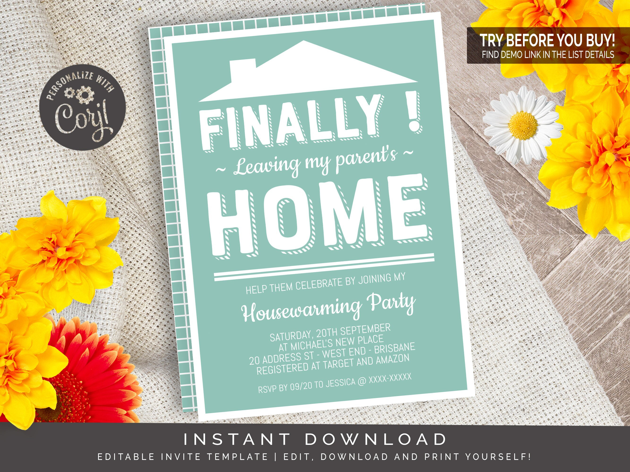 Funny Housewarming Invitation - Etsy Funny Housewarming Invitation - Etsy