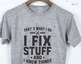 Funny I fix Stuff T-shirt Gift for Dad Print T shirt Australia | Husband Grandpa Mechanic Engineer Garage Tee Shirt birthday Gift Tshirt