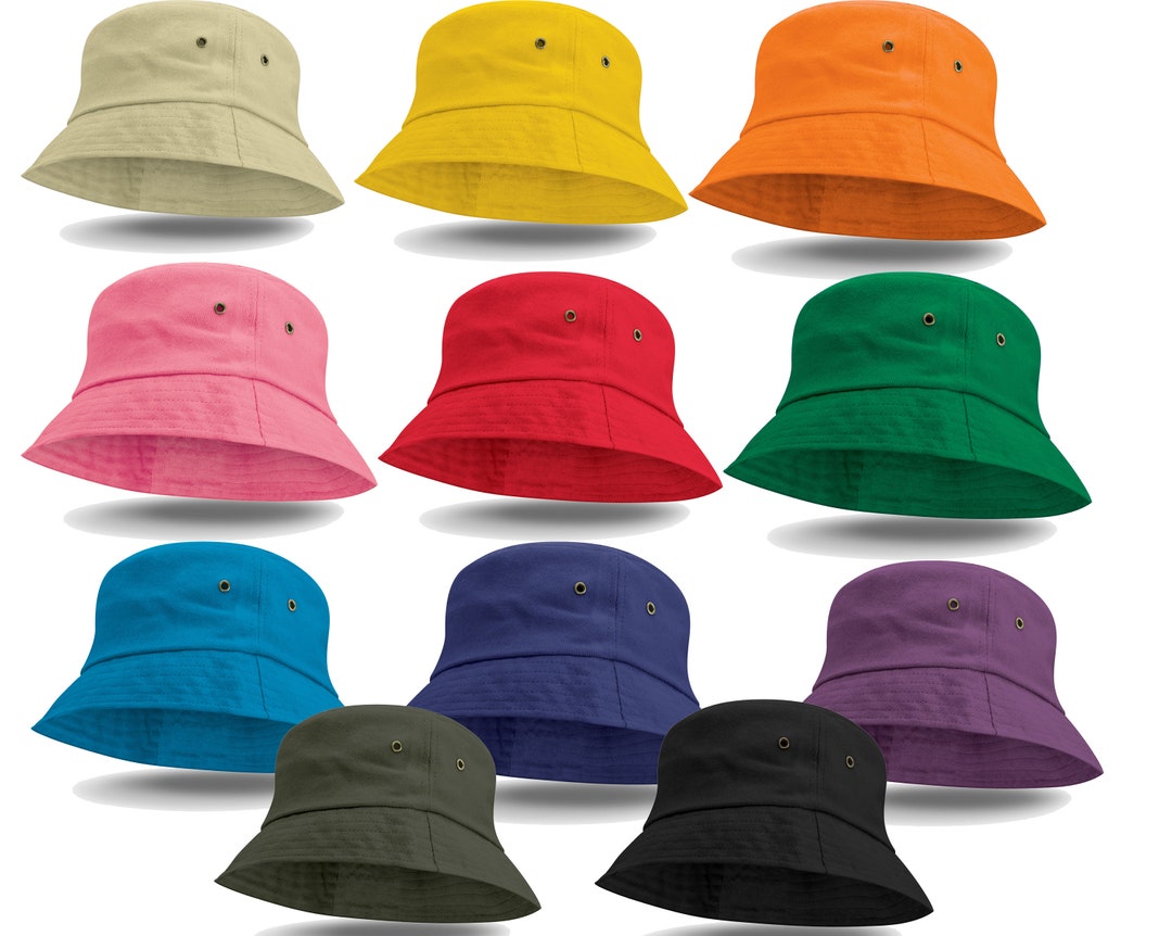 Plain Bucket Hats Australia Blank Hat Cap Cream Beige Orange Etsy