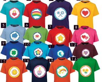 Custom Group Care Bears Tshirts Australia | Cute Group Family Costume Print | Belly Badges Shirt Print | Halloween Costume Tshirt Idea Gift