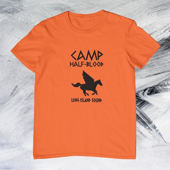 Camp Half Blood Long Island Sound Orange T shirt Unisex Boys Percy Jackson