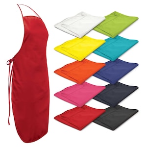 Plain Cotton Bib Apron Australia | Blank Aprons Black Red Green Blue Orange Yellow Pink | Home Cooking | Custom Arts Crafts Printing