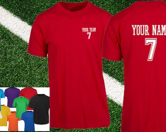 Custom Name Back Number T Shirt Australia | Personalised Sports No. Tee | Team Name Shirt Jersey Print | Tshirt Idea Gift