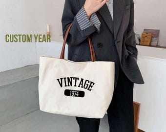 Birthday gift for women Canvas Tote Bag Australia | 30th 40th 50th 60th Birthday Vintage Handbag | Gift Bags, Party Bag, Travel bag