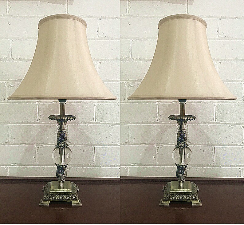 PAIR of Traditional Antique Style Bedside Table LAMPS Etsy Australia — free download