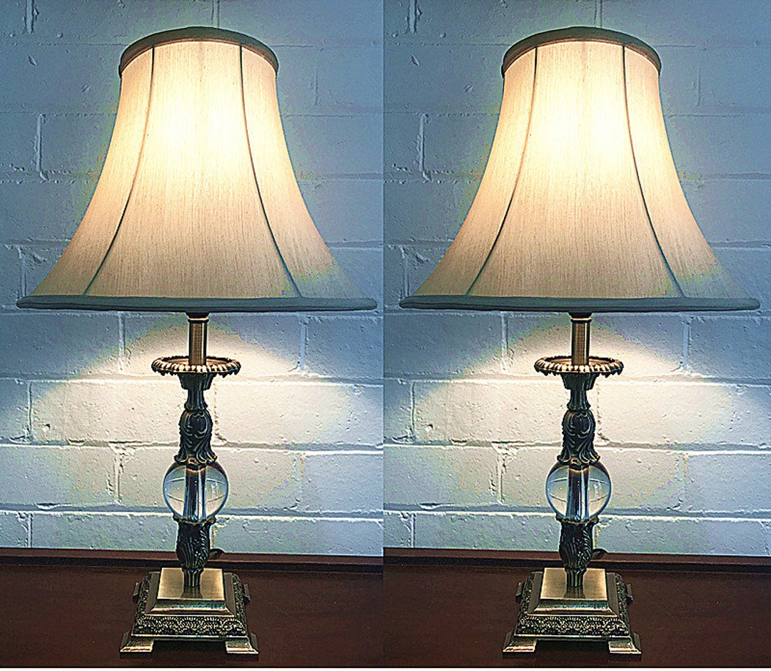 PAIR of Traditional Antique Style Bedside Table LAMPS - Etsy Australia
