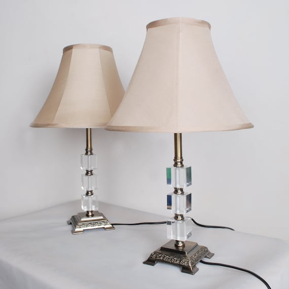 PAIR of New Vintage Traditional Antique Style Table Bedside LAMPS