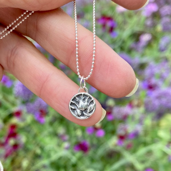 Vintage Victorian Pendant, Art Nouveau Floral Pendant