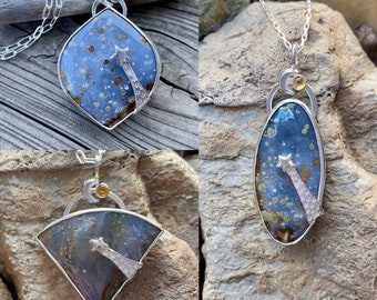 Cosmos Moon and Stars Pendant