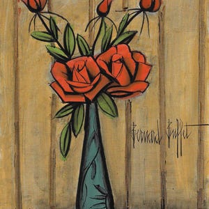 Rosenstrauß von Bernard Buffet - Hochwertiger Kunstdruck