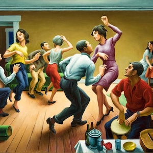 The Twist Dance By Thomas Hart Benton - Premium Quality Art Print