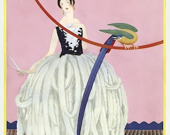 Vintage Vogue Cover Print: May 1922 Art Deco Fashion Poster