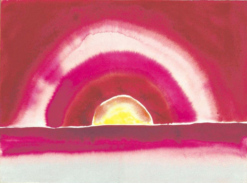 Sunrise by Georgia O'keeffe - Premium Quality Art Print - Etsy Australia