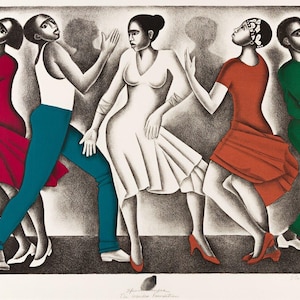 Dancing By Elizabeth Catlett -Premium Quality Art Print