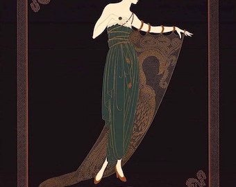 エメラルドナイト – エルテ | アールデコファッションイラストプリント