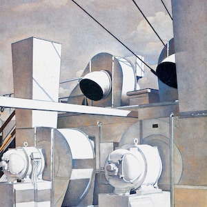 Charles Sheeler &#39;Upper Deck&#39; Art Print: Industrial Modernism