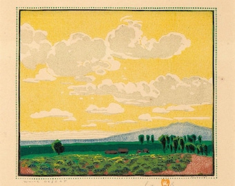 色木版画 ギュスターヴ・バウマン パインズ グランドキャニオン 1921 Pines Grand Canyon | The Art Institute of Chicago