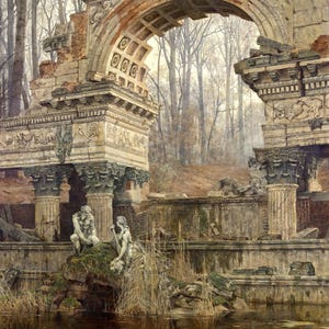 Carl Moll Art Print: Roman Ruins at Schönbrunn