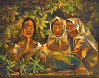 Vendedores de fruta de Anita Magsaysay - Lámina artística de alta calidad
