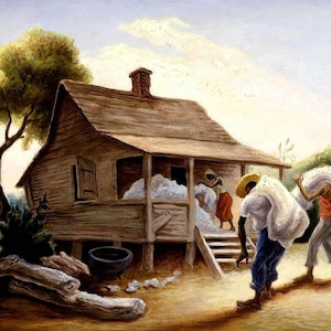 Thomas Hart Benton Art Print: Back from the Fields, Matte Finish