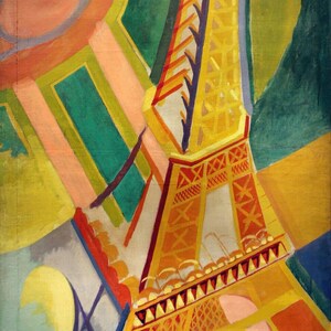Tour Eiffel di Robert Delaunay - Stampa colorata della Torre Eiffel, decorazione murale modernista parigina, arredamento di alta qualità
