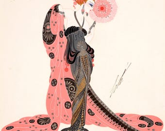 Pink Lady de Erte - Impresión artística de primera calidad