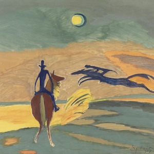 Jinetes de Leon Spilliaert / Impresión artística vintage surrealista / Póster de pared expresionista