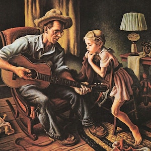 The Music Lesson By Thomas Hart Benton - Premium Quality Art Print