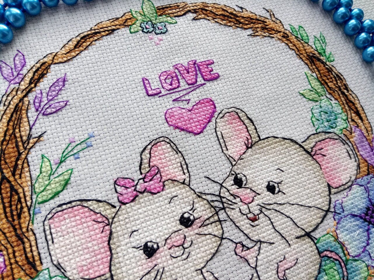 Cross stitch pattern mouse Cross Stitch Chart valentine | Etsy