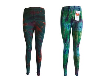 Tie dye leggings- Greens