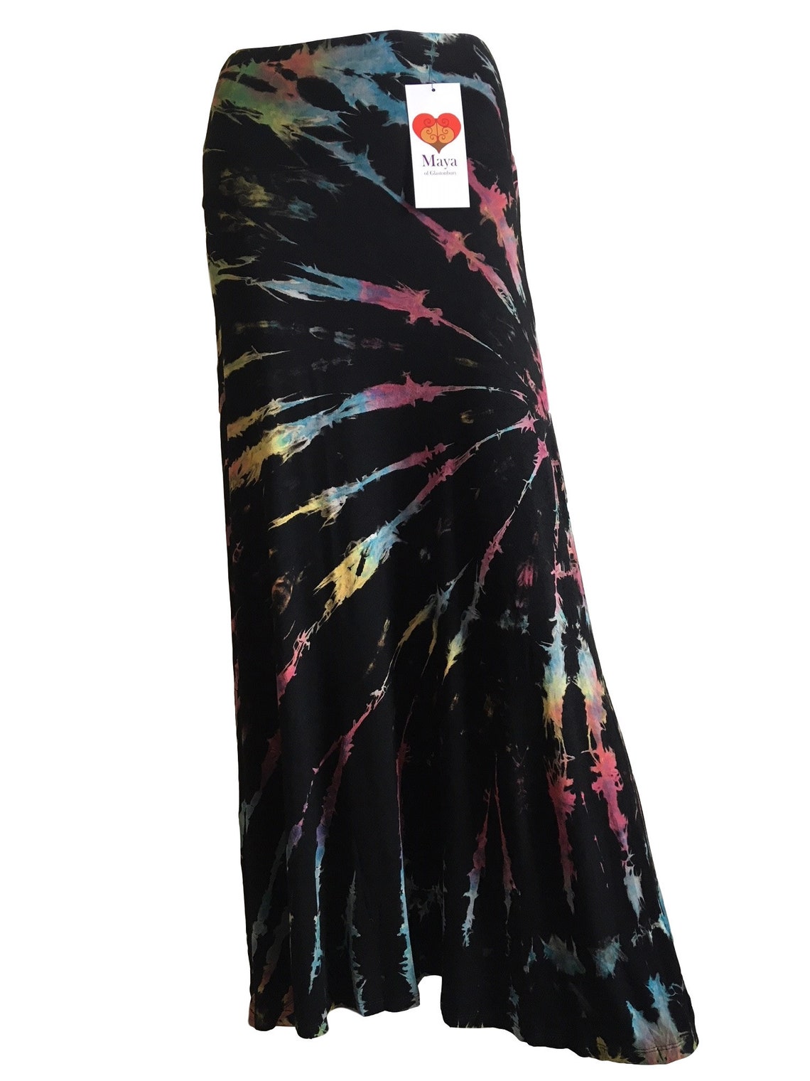 Tie Dye Skirt Blacks Etsy